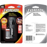 Eveready Compact LED Metal Flashlight - LED - 80 lm Lumen - 3 x AAA - Battery - Metal - Water Resistant - Black - 1 Each