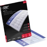 GBC EZUse Thermal Letter-size 3m Laminating Pouch - Sheet Size Supported: Letter 8.50" (215.90 mm) Width x 11" (279.40 mm) Length - Laminating Pouch/Sheet Size: 3 mil Thickness - Glossy, Crystal - Jam-free, Fade Resistant, Discoloration Resistant, Alignment Guide, UV Resistant - Clear - 100 / Pack