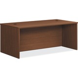 HON Foundation Shaker Cherry Laminate Desk Shell - 72" x 36"29" Desk Shell, 1" Top Panel, 1" End Panel, 72" x 36" x 1" Work Surface - Single Pedestal - Square Edge - Finish: Shaker Cherry, Thermofused Laminate (TFL)