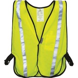 3M Reflective Yellow Safety Vest - Universal Size - Polyester, Mesh - Yellow - Breathable, Lightweight, High Visibility, Cell Phone Pocket, Light Duty, Reflective - 1 Each