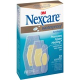 Nexcare Advanced Healing Waterproof Bandage - Assorted Sizes - 10/Box - Clear - Rubber