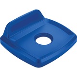 Rubbermaid Commercial Untouchable 23 Gal Square Lid Bottles Cans Blue - Square - Resin - 1 Each - Blue