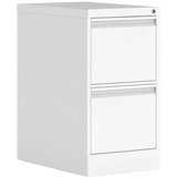 Global 2 Drawer/Letter - 25" (635 mm) Length x 15" (381 mm) Width x 29" (736.60 mm) Height - 2 x Drawer(s) for File - Letter - Vertical - Ball-bearing Suspension, Recessed Handle, Lockable, Key Lock, Environmentally Friendly, Durable - Designer White - Metal