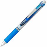Pentel EnerGel Gel Pen - 0.7 mm (0.03") Pen Point - Refillable - Retractable - Sky Blue Ink - Liquid Gel Ink - Stainless Steel Barrel - Writing