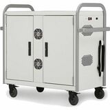 Bretford Link Cart - MDMLAP32NR - 4 Casters - Topaz, Aluminum - For 32 Devices