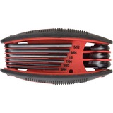 Aurora Tools Folding Hex Key Sets - S.A.E. Fold Up - Chrome Vanadium Steel - Durable, Foldable - 1 Each