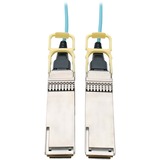 Tripp Lite QSFP28 to QSFP28 Active Optical Cable - 100GbE, AOC, M/M, Aqua, 5 m (16.4 ft.) - 16.4 ft Fiber Optic Network Cable for Switch, Server, Router, Network Device - First End: 1 x QSFP28 Male Network - Second End: 1 x QSFP28 Male Network - 12.50 GB/