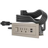 Legrand Furniture Power 2-Outlet with Switching and USB-A Unit- Nickel