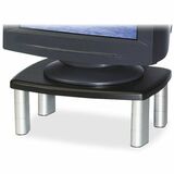 3M Premium Adjustable Monitor Stand - Up to 21" Screen Support - 36.29 kg Load Capacity - CRT, LCD Display Type Supported - 5.80" (147.32 mm) Height x 12" (304.80 mm) Width - Freestanding - Polystyrene - Black, Silver