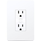 Kasa Smart Wi-Fi Power Outlet - Requires neutral wire and 2.4GHz Wi-Fi connection to work. System requirement is Android 4.4+ or iOS 10.0+. Kasa smart's in-wall outlet lets you control 2 plugged in devices from anywhere at the same time or individually. T