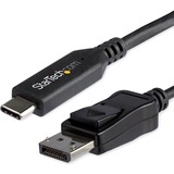 StarTech.com 6ft/1.8m USB C to Displayport 1.4 Cable Adapter - 4K/5K/8K USB Type C to DP 1.4 Monitor Video Converter Cable - HDR/HBR3/DSC - USB-C to DisplayPort 1.4 cable with HDR/DisplayHDR/HBR3/DSC/HDCP 2.2/1.4; 8K 60Hz/4K 120Hz/1080p - USB-C to DP adapter cable tested for 8K performance ? USB-C DP Alt Mode/TB3 devices - Driverless setup (Windows/MacOS/iPadOS/Linux/Chrome OS/Android)
