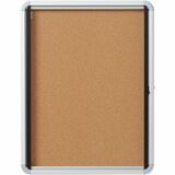Quartet Euro Enclosed Cork Bulletin Board for Indoor Use, 1 Swing Door, 21" x 27"