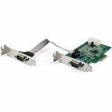 StarTech.com 2 Port RS232 Serial Adapter Card with 16950 UART - PCIe to Serial Adapter - Supports transfer rates up to 921.4Kbps - Windows and Linux Compatible - RS232 Serial Port PCI Express Card with a features a low-profile or full-profile bracket - Supports 128-byte depth FIFO per transmitter and receiver