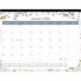 Blueline Passion Floral Desk Pad Calendar