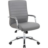 Boss+Modern+Executive+Conference+Chair-Ribbed+Grey