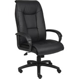Boss Executive Leather Plus Chair W/Padded Arm & Knee Tilt