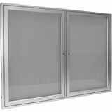 Ghent+2+Door+Enclosed+Vinyl+Bulletin+Board+with+Satin+Frame