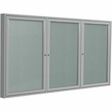 Ghent+3+Door+Enclosed+Vinyl+Bulletin+Board+with+Satin+Frame