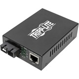 Tripp Lite by Eaton Gigabit Singlemode Fiber to Ethernet Media Converter POE+ - 10/100/1000 SC 1310 nm 20 km (12.4 mi.)