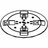 Legrand RC9CTCAL Cable Management Rc9 Single-service Poke-thru Device Finish Flange And Slide Holder Assembly 786564005629