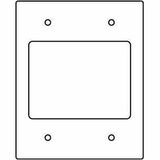 Wiremold RFB9 and RFB11 Series Communication Device Plate - 2-gang - Steel (RFB119-2SRT)