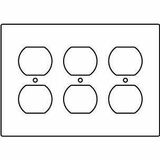 Wiremold RFB9 and RFB11 Series Communication Device Plate - 3-gang - Steel (RFB119-3D)
