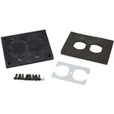Wiremold Nonmetallic Duplex Cover Plate - 2 x Total Number of Socket(s) - 1-gang - Brown - Brass,...
