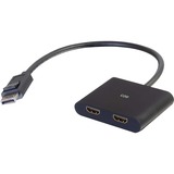 C2G 4K DisplayPort to Dual HDMI Monitor Splitter MST Hub - M/F
