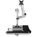 StarTech.com Wall Mount Workstation - Foldable Ergonomic Standing Desk - Height Adjustable 34" VESA Monitor Arm/Padded Keyboard/Mouse Tray - Ergonomic wall-mounted workstation - VESA monitor arm for up to 34in/19.8lb display - Foldable standing desk - Pull-out articulating monitor arm & keyboard tray/mouse holder - Tilt/swivel - One-touch adjustable height - Tool-less slide/click assembly