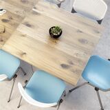 KFI+30%22+Square+Vintage+Wood+Bistro+Table