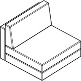 Arold+Cube+300+Armless+Chair