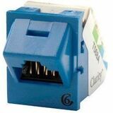 Ortronics Clarity 6 Angled Tracjack, T568a/b, 45 Degree, Blue - 1 x RJ-45 Network - Female - Blue...
