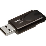 PNY 64GB Attach&eacute; 4 USB 2.0 Flash Drive - 64 GB - USB 2.0 - Black - 1 Year Warranty