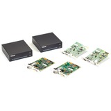 Black Box KVM Extender - DVI-D, Embedded USB 2.0, RS232, Audio, Single-Mode Fiber