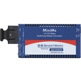 B+B SmartWorx 10/100Mbps Miniature Media Converter with LFPT - 1 x Network (RJ-45) - 1 x ST Ports -...