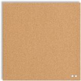 U Brands Square Cork Bulletin Board, 14 x 14 Inches, Frameless, Natural, Push Pins Included (463U00-04)