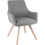 Lorell Mid-century Modern Flannel Guest Chair