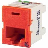Ortronics Clarity 6 TracJack, T568A/B, 180 degree, Red - 1 x RJ-45 Network - Female - Red (TJ600-42)
