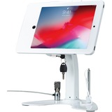 CTA Digital Desk Mount for iPad Air, iPad Pro, Card Reader - White