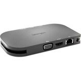 Kensington SD1610P Docking Station - for Monitor/Projector/Notebook/Tablet - 60 W - USB Type C - 4K - 3840 x 2160 - 3 x USB Ports - 2 x USB 3.0 - 1 x USB Type-C Ports - USB Type-C - Network (RJ-45) - HDMI - VGA - Wired - Gigabit Ethernet - Windows