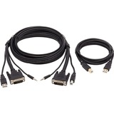 Tripp Lite by Eaton DVI KVM Cable Kit - DVI USB 3.5 mm Audio (3xM/3xM) + USB (M/M) 6 ft. (1.83 m)
