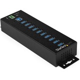 StarTech.com+10+Port+USB+Hub+w%2F+Power+Adapter+-+Metal+Industrial+USB+3.0+Data+Hub+-+Din+Rail%2C+Wall+%26+Desk+Mount+USB+3.2+Gen+1+5Gbps+Hub