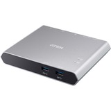 Aten 2-Port USB-C Gen 1 Dock Switch with Power Pass-through