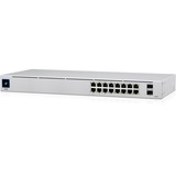 Ubiquiti UniFi 16-Port PoE Switch - 16 Ports - Manageable - 2 Layer Supported - Modular - 2 SFP Slots - Twisted Pair, Optical Fiber - 1U High - Rack-mountable, Desktop - 1 Year Limited Warranty