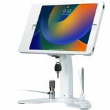 CTA Digital Desk Mount for iPad, iPad Air, iPad Pro, Card Reader - White