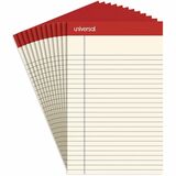 Universal+Colored+Perforated+Ruled+Writing+Pads%2C+Narrow+Rule%2C+50+Ivory+5+x+8+Sheets%2C+Dozen