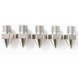 Raise3d HARDENED NOZZLE PACK Printer Parts & Components Pro2series Hardened Nozzle Pack - 5 0.2 0.4 0.6 0.8 1.0 Each Hardenednozzlepack 