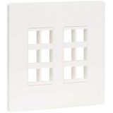 Eaton Tripp Lite Series 12-Port Keystone Double-Gang Faceplate, White, TAA