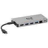 Tripp Lite by Eaton USB-C Dock - 4K HDMI USB 3.x (5Gbps) USB-A/C Hub Ports GbE Memory Card 100W PD Charging Detachable Cord