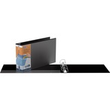 QuickFit Deluxe 11x17 Binder - 3" Binder Capacity - Tabloid - 11" x 17" Sheet Size - D-Ring Fastener(s) - Inside Front & Back Pocket(s) - Black - Recycled - Heavy Duty, Ink-transfer Resistant, Spine, Locking Ring - 1 Each